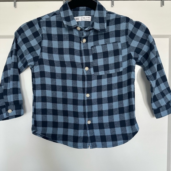 Zara Boy Striped Love Sleeve Button Down - Picture 2 of 6